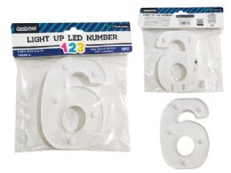 24 Pieces LIGHT-UP LED NUMBER 6 6.25" High - LED party favors