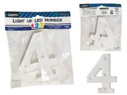 24 Pieces LIGHT-UP LED NUMBER 4 6.25" High - LED Party Supplies