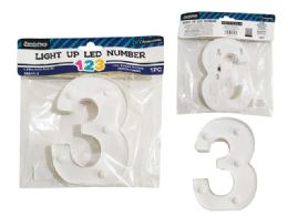 24 Pieces LIGHT-UP LED NUMBER 3 6.25" High - LED Party Supplies