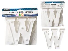 24 Pieces LIGHT-UP LED LETTER W 6.25" High - LED Party Supplies