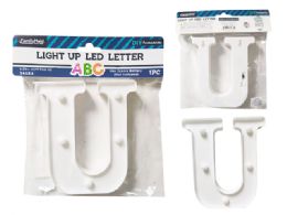 24 Pieces LIGHT-UP LED LETTER U 6.25" High - LED Party Supplies