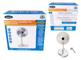 12 Pieces EXTENDABLE DESKTOP FAN 3 SPEEDS 6.4" - Electric Fans