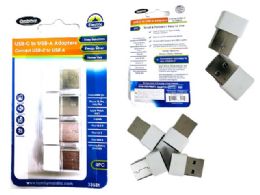 144 Pieces UsB-A To UsB-C Adapters 4-Piece - Chargers & Adapters