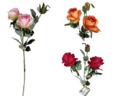 24 Pieces 3 Head Rose Artificial Flowers  - Artificial Flowers