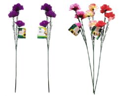 24 Pieces 3 Head Carnation Flower  - Artificial Flowers