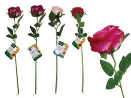 24 Pieces Rose Flower 3.35-inch X 19.68-inch Long - Artificial Flowers