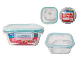12 Pieces GLASS Square Container AIR VENT 520ML - Food Storage Containers