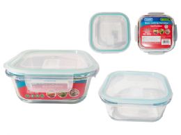 12 Pieces GLASS Square Container AIR VENT 800ML - Food Storage Containers
