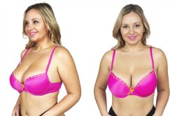 48 Wholesale Women's Plus Size Molded Bra Pink Assorted Size
