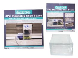 6 Wholesale 4-Piece Stackable Shoe Boxes
