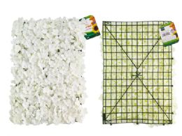 24 Pieces Flower Wall Panel White Color - 15.75-inch X 23.62-inch - Artificial Flowers