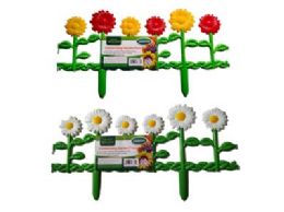 24 Pieces Connecting Garden Fence Flower 23.9-Inch X13.1-Inch - Garden Decor