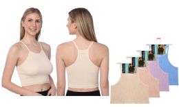 72 Packs Women's Isadora Rib-Knit Crop Tank Tops Assorted M-xl - Womens Camisoles & Tank Tops