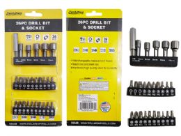 24 Pieces DRILL BIT and SOCKET 26-Piece SET - Drills and Bits