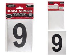 144 Pieces Aluminum Number 9 Sticker 3.25"x4.1" - Stickers