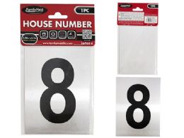 144 Pieces Aluminum Number 8 Sticker 3.25"x4.1" - Stickers