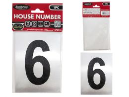 144 Pieces Aluminum Number 6 Sticker 3.25"x4.1" - Stickers