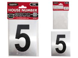 144 Pieces Aluminum Number 5 Sticker 3.25"x4.1" - Stickers