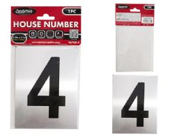 144 Pieces Aluminum Number 4 Sticker 3.25"x4.1" - Stickers