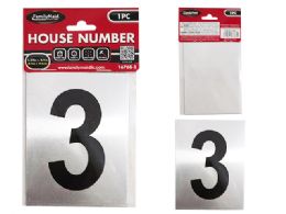 144 Pieces Aluminum Number 3 Sticker 3.25"x4.1" - Stickers