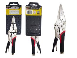 24 Pieces Long Nose Locking Pliers 6.5" Rubber Grip - Pliers