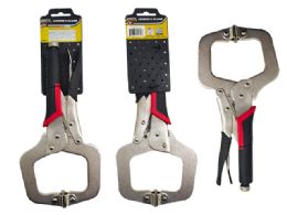 12 Pieces 11" Locking C-Clamp 5.9"x10.75" Rubber - Clamps