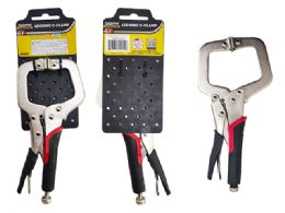 24 Pieces 6.5' Locking C-Clamp 3.25x6.75" Rubber - Clamps