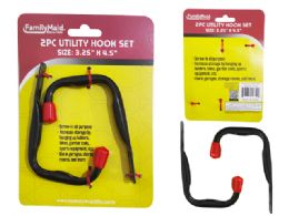 24 Pieces 2-Piece UTILITY HOOK SET 3.25" X 4.5" Long - Hooks