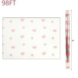 24 Pieces 40" Rose Printed Wrapping Plastic - Valentine Decorations