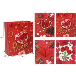 72 Pieces 16.5"x21.7"x6.5" Valentine's Day Gift Bag - Valentine Decorations
