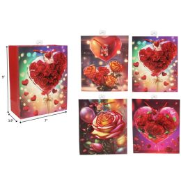 144 Pieces 7"x9"x3.9" Valentine Day Gift Bag - Valentine Decorations