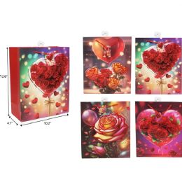 144 Pieces 10.2"x12.6"x4.7" Valentine Day Gift Bag - Valentine Decorations