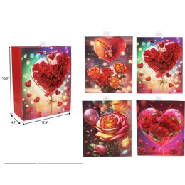 72 Pieces 12.6"x16.9"x4.7" Valentine Day Gift Bag - Valentine Decorations