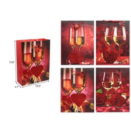 144 Pieces 10.2"x4.7"x12.6" Valentine Day Gift Bag - Valentine Gift Bag's