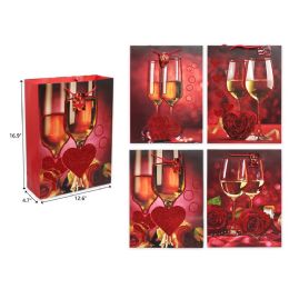 72 Pieces 12.6"x16.9"x4.7" Valentine Day Gift Bag - Valentine Gift Bag's