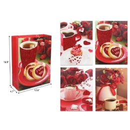 72 Pieces 12.6"x16.9"x4.7" Valentine Day Gift Bag - Valentine Gift Bag's