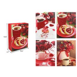 144 Pieces 10.2"x12.6"x4.7" Valentine Day Gift Bag - Valentine Gift Bag's