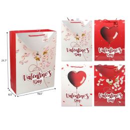 72 Pieces 16.5"x21.7"x6.5" Valentine Day Gift Bag - Valentine Gift Bag's
