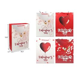 144 Pieces 10.2"x12.6"x4.7" Valentine Day Gift Bag - Valentine Gift Bag's