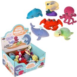 576 pieces 1.5" Flocked Micro Aquatic Assortment 24ct - Bulk Novelty Prizes