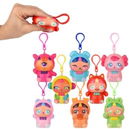 288 pieces 3" Squish Doll Collection Clip Ons 24/disp - Bulk Novelty Prizes