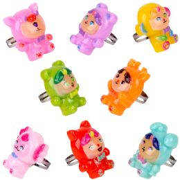 1152 pieces 1" Doll Collection Plastic Rings - Bulk Novelty Prizes