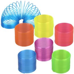 120 pieces 3" Neon Transluscent Coil Spring - Bulk Novelty Prizes