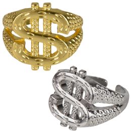 288 pieces Bling Dollar Sign Ring 0.75" - Bulk Novelty Prizes