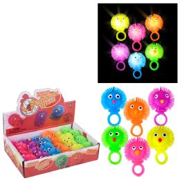 576 pieces LighT-Up Chicken Puffer Ring 24ct - Bulk Novelty Prizes