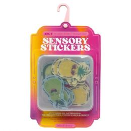 48 pieces Mindfulness 45 Count Fruit Sensory Stickers In Reusable Storage - Stickers
