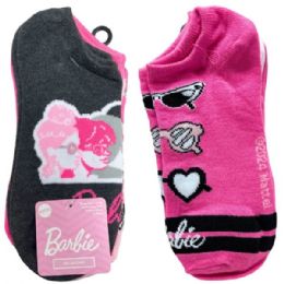 12 pieces of 5-count Barbie No Show Socks Size 9-11