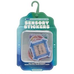 48 pieces Mindfulness 30 Count Stop & Breathe Sensory Stickers In Reusable Storage - Stickers