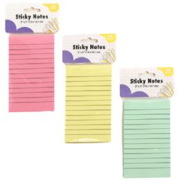 36 pieces Sticky Notes Lined 3x5 100 Sheet Pad 3ast Colors Pbh - Sticky Note & Notepads