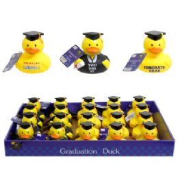 24 pieces Graduation Pvc Duck 4ast In 24pc Pdq - Graduation